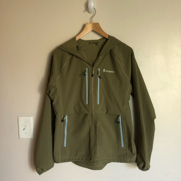 Cotopaxi Yermo Hooded Softshell WIndbreaker Rain Jacket Coat in Moss size Small - Picture 2 of 5